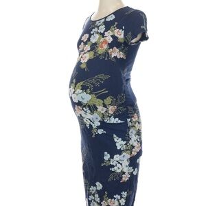 Isabel Maternity by Ingrid & Isabel Blue Bodycon Midi Dress